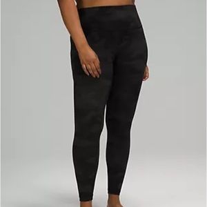 Lululemon Under High Rise Tight 28” size 12 Heritage 365 Camo Deep Coal Multi